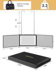 Dripex mirror with three color LED lights delivers bright illumination for precise makeup tasks.
