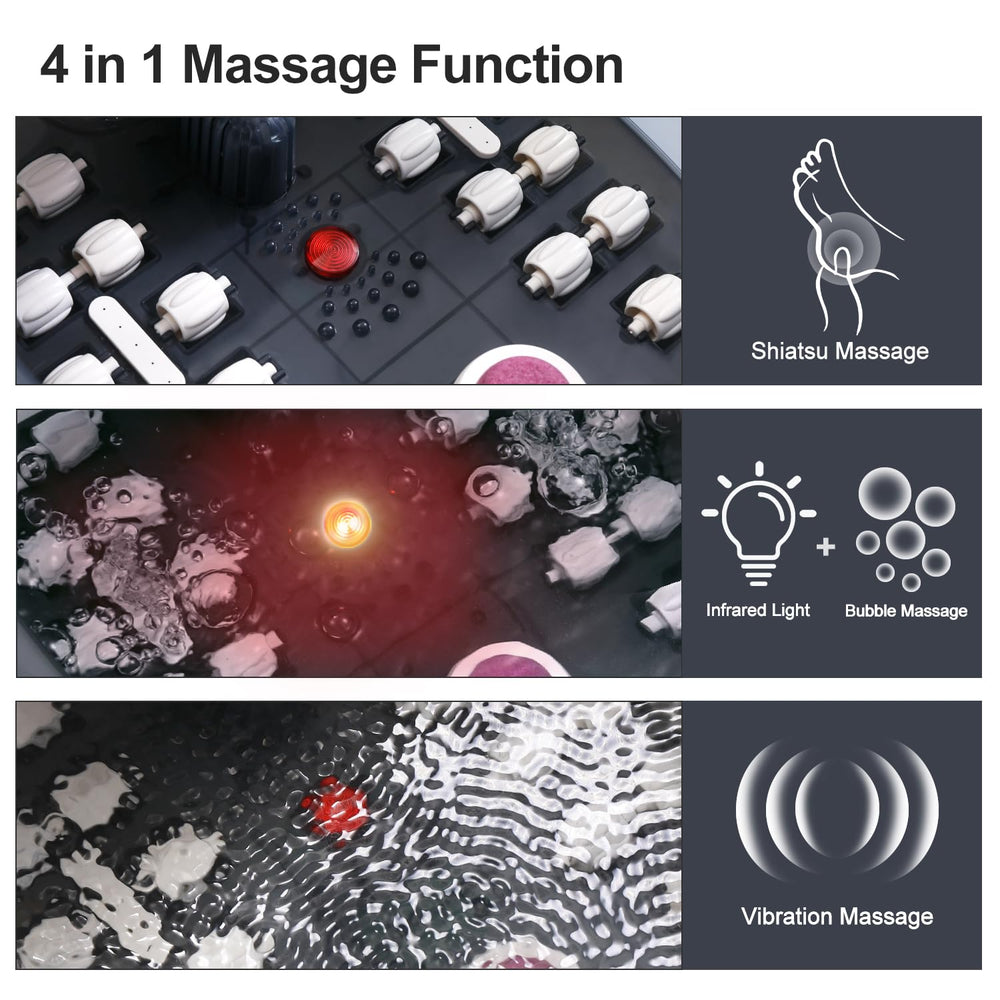 Drizo foot spa 22 Shiatsu rollers targeting arches for relief