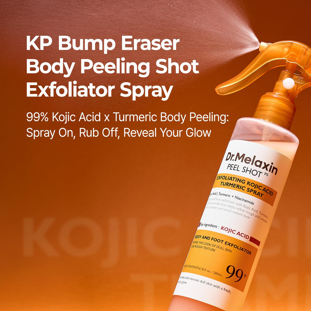 Dr.Melaxin Body Keratin Care nozzle close-up highlights easy, even application.