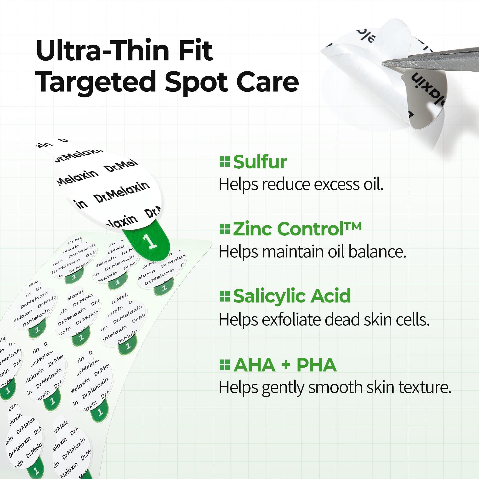 Dr.Melaxin nighttime application on cheek protecting a blemish