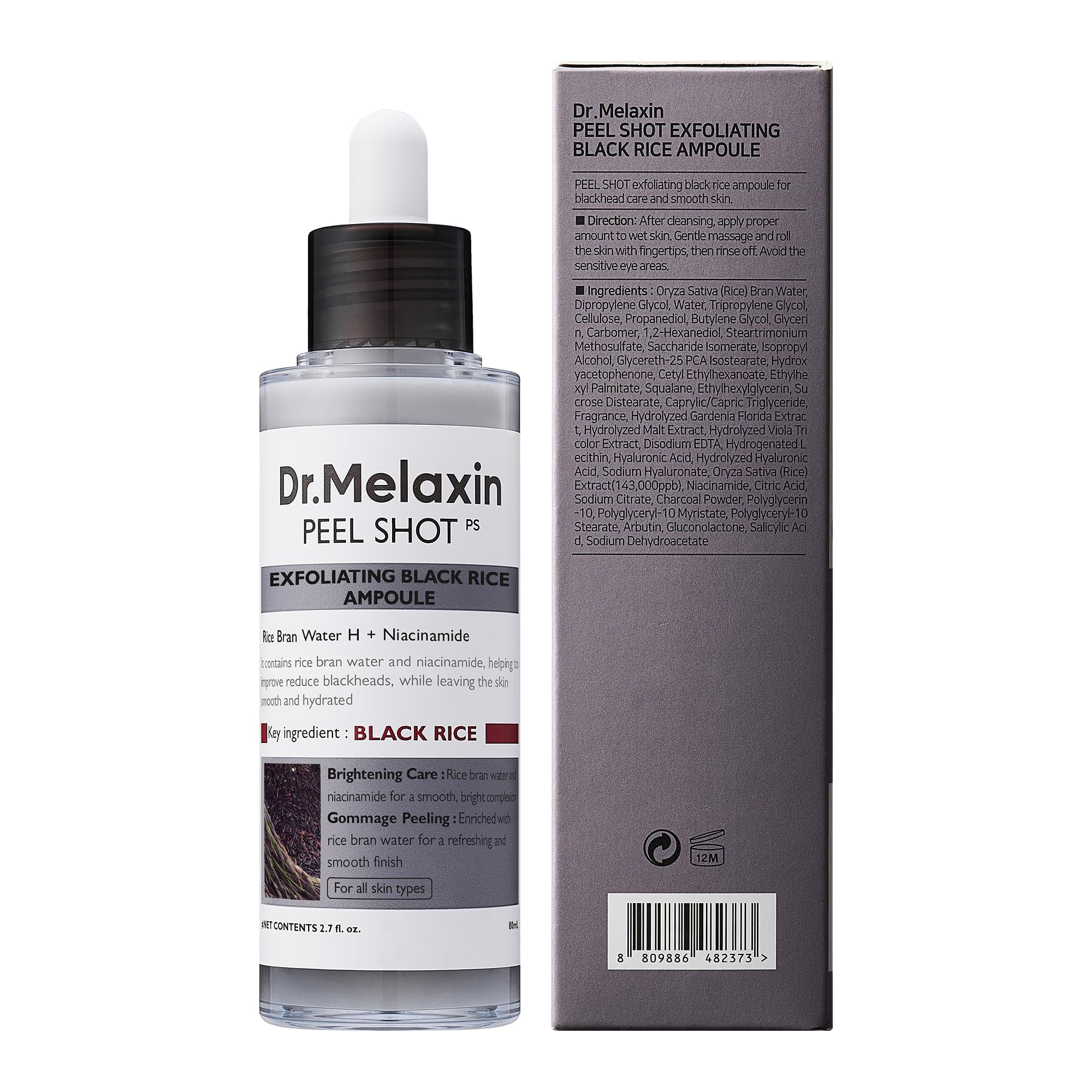 Dr.Melaxin Peel Shot Glow ampoule after-application glow on skin.
