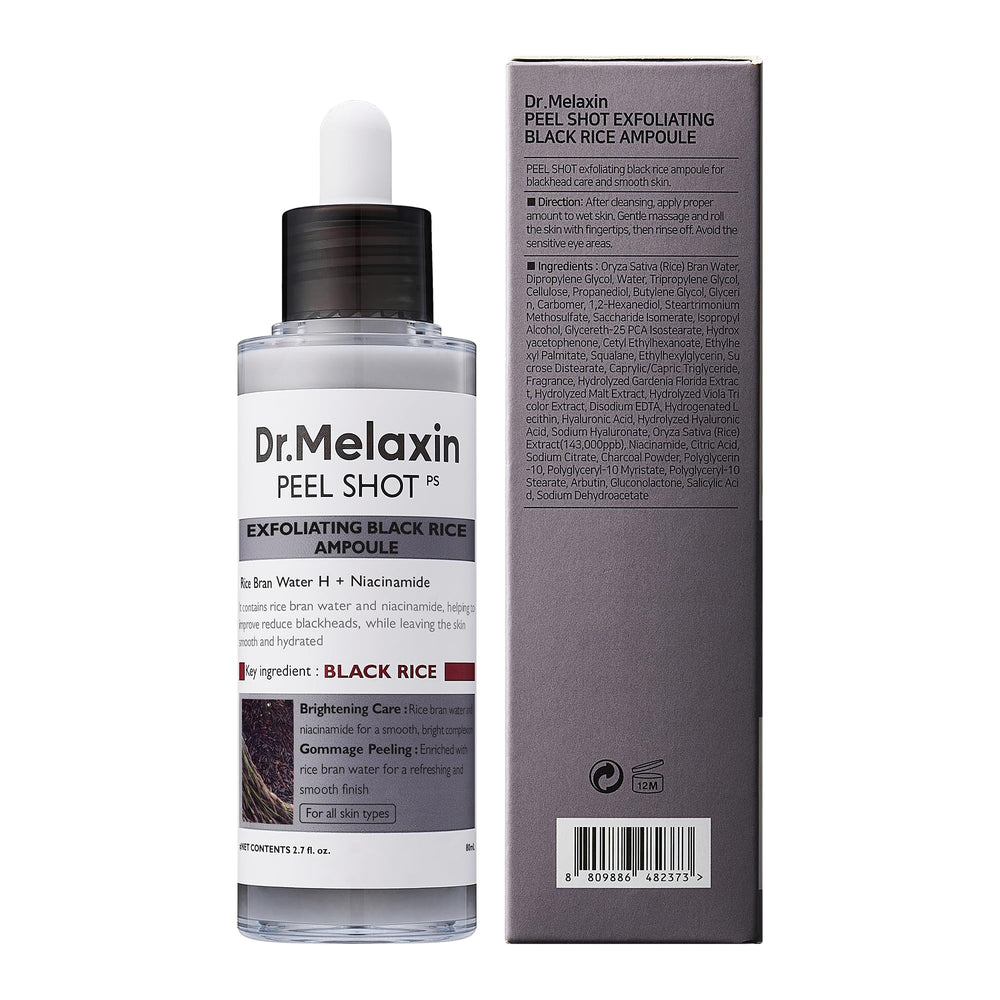 Dr.Melaxin Peel Shot Glow ampoule after-application glow on skin.