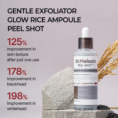 Dr.Melaxin Peel Shot Glow ampoule dispensing action for easy application.