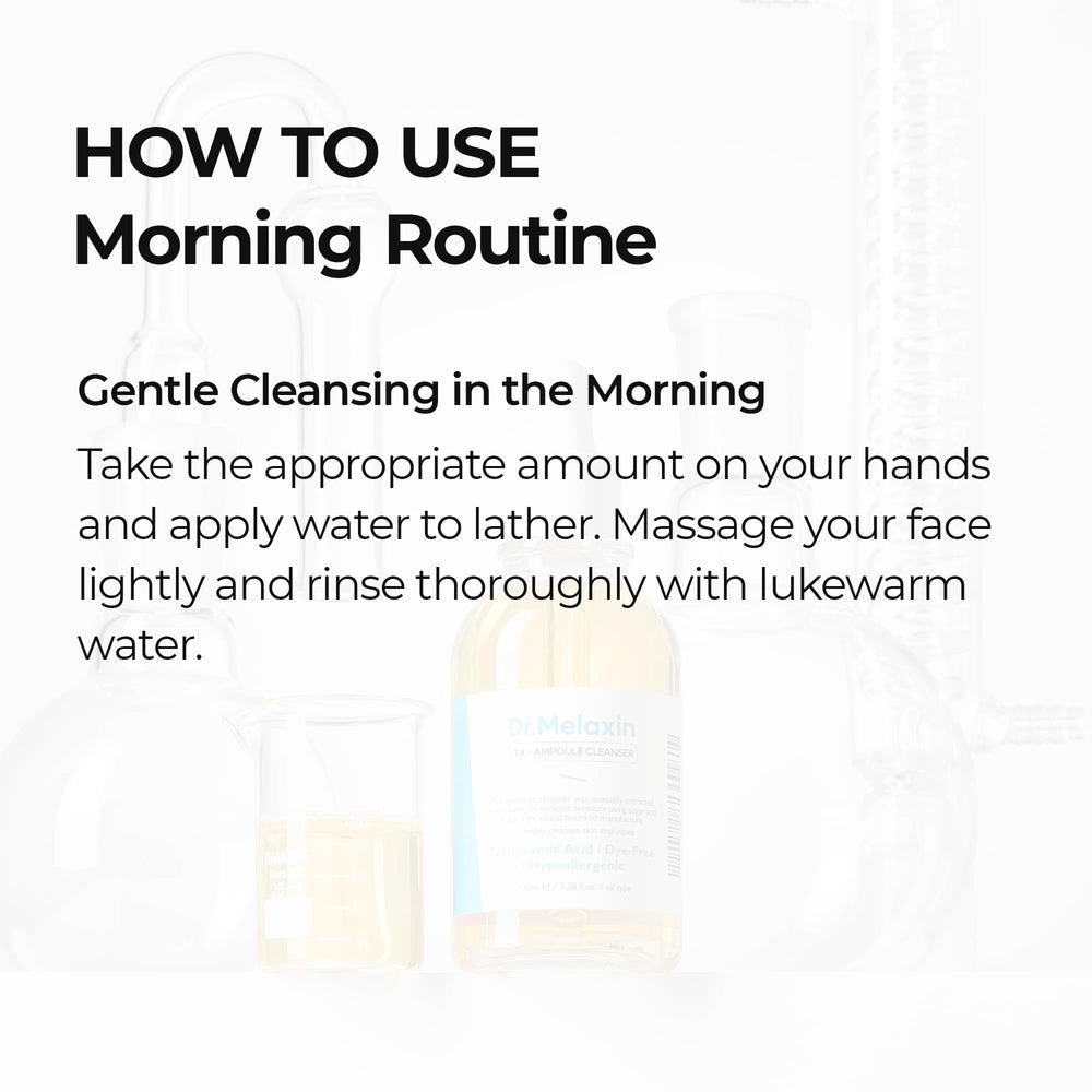 Dr.Melaxin TX Ampoule Cleanser offers impurity dissolution during cleansing.