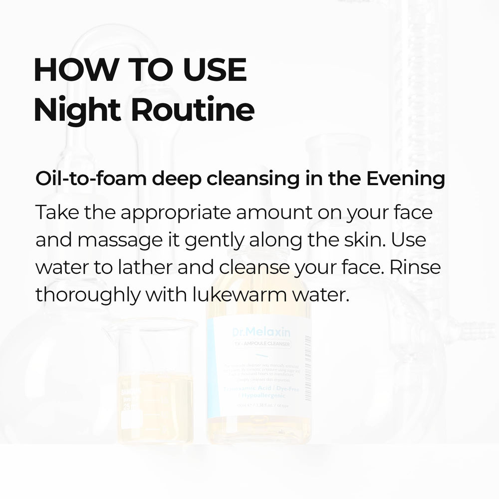 Dr.Melaxin TX Ampoule Cleanser provides a soft, moisturizing finish after cleansing.