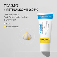 Dr.Melaxin TX dual eye cream dispenser in use shows consistent dispensing.