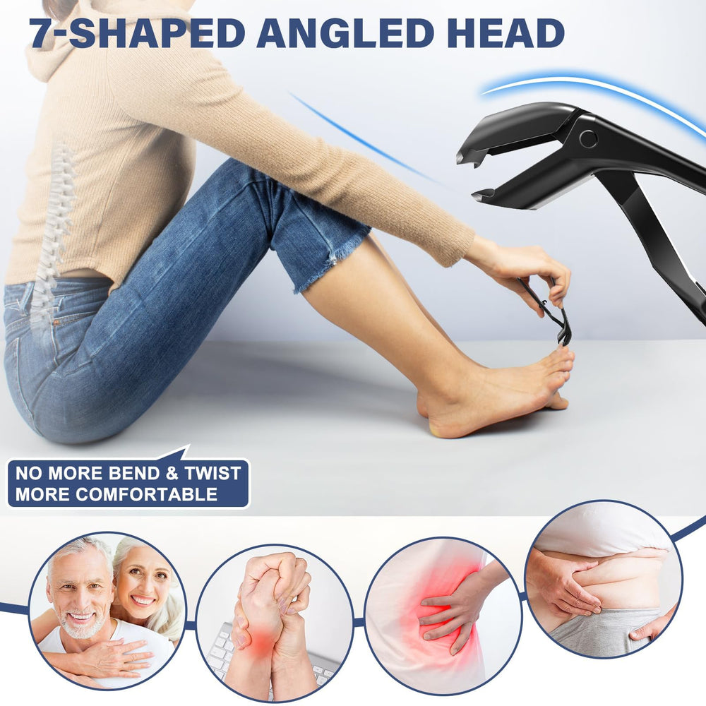 DRMODE angled head nail clipper showing ergonomic design for easy trimming