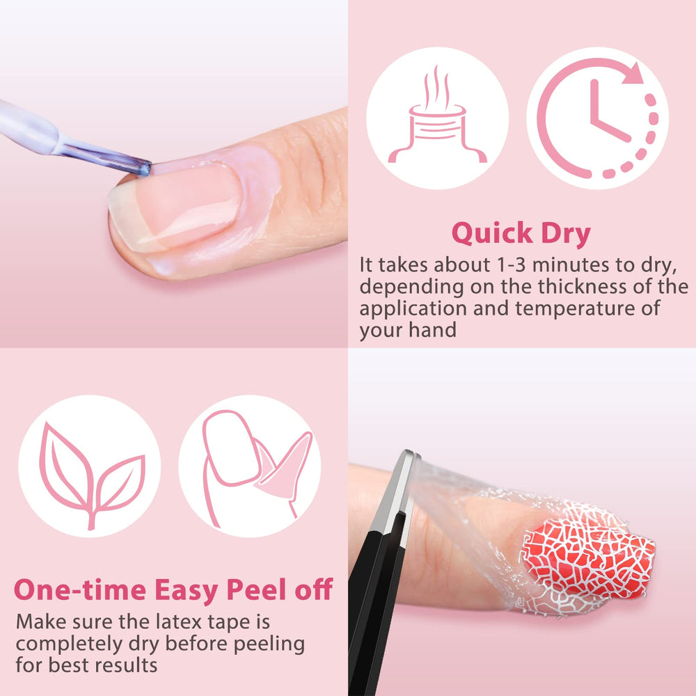 DRMODE universal stainless-steel tweezers help lift dried latex quickly.
