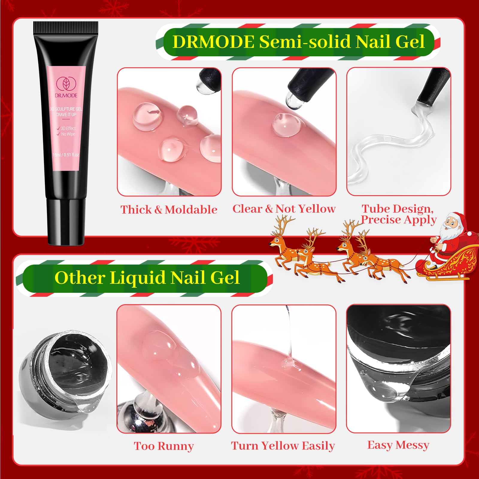 DRMODE mirror finish nails showcase luxe chrome look with ultrafine pigments.