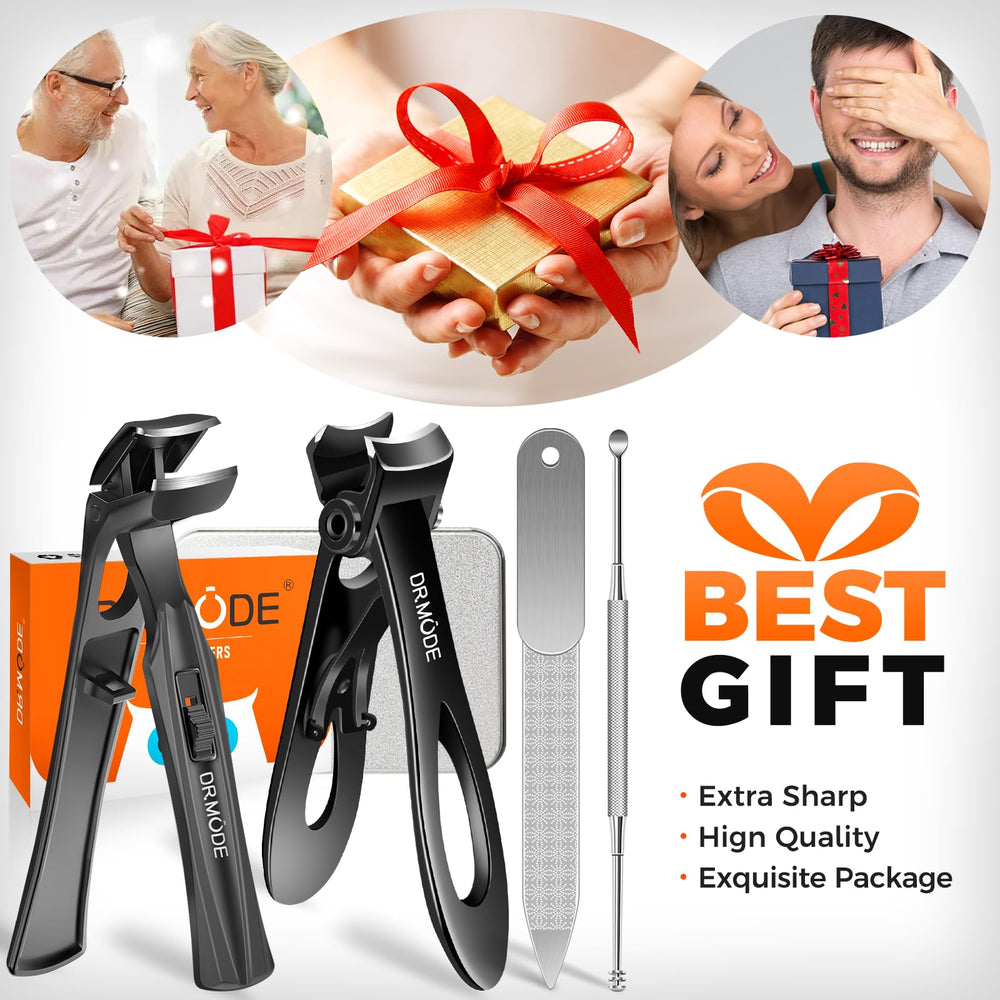 DRMODE stainless steel nail file included for reshaping nails