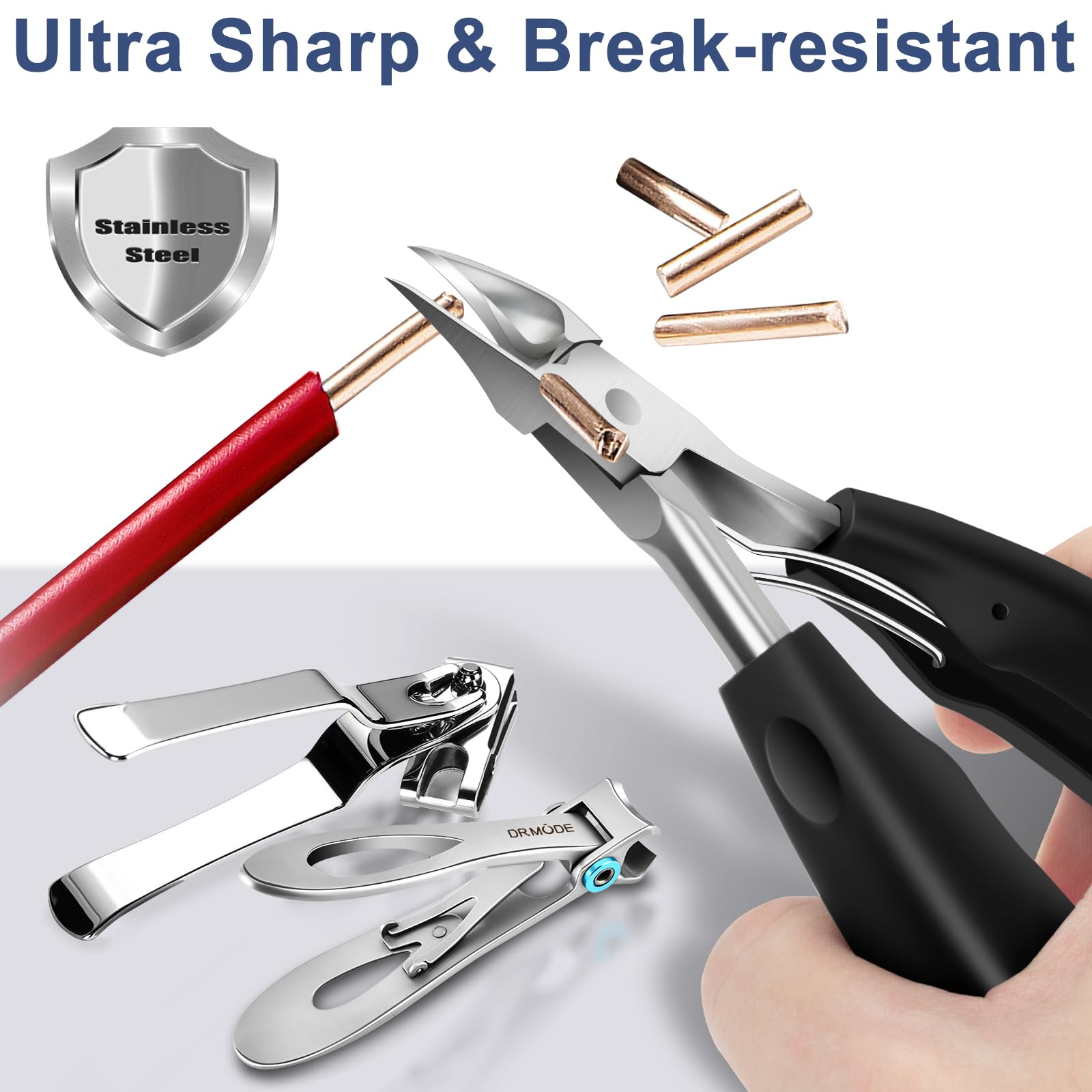 DRMODE Stainless steel blades stay sharp for clean, smooth cuts