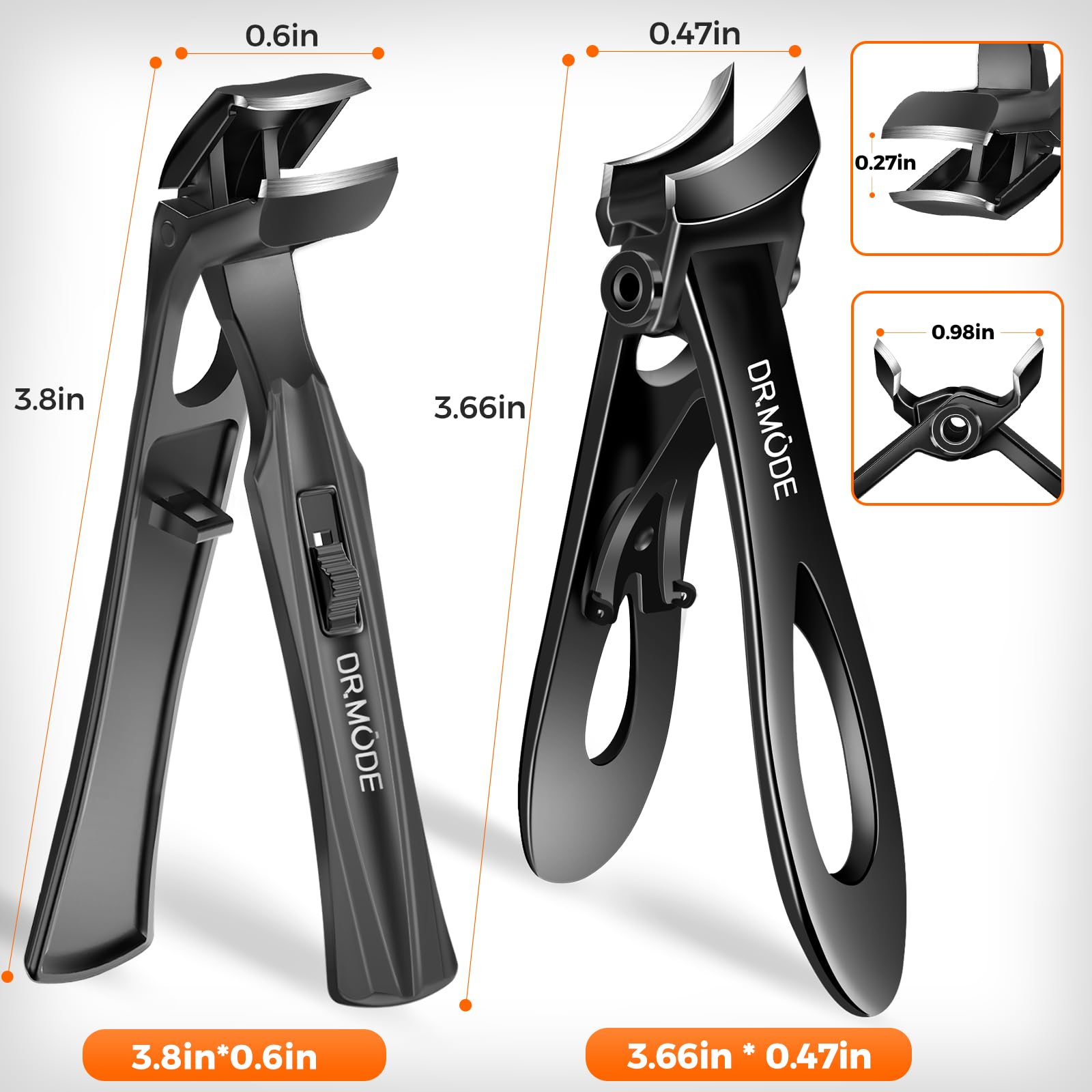 DRMODE black body design provides a sleek, comfortable grip.