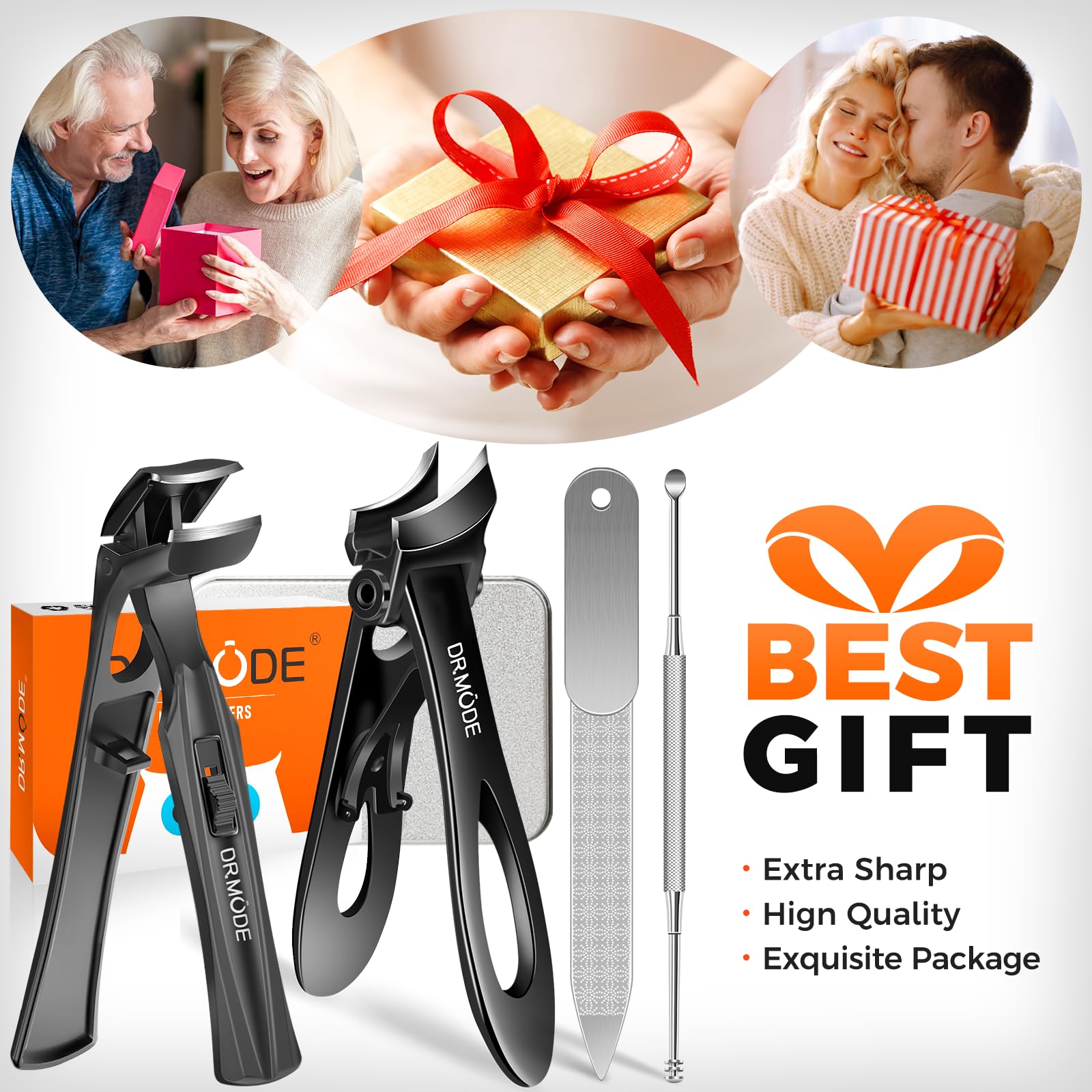 DRMODE ergonomic grip promotes confident control during use.