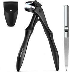 DRMODE toenail clippers with long handle and angled head for easier trimming.