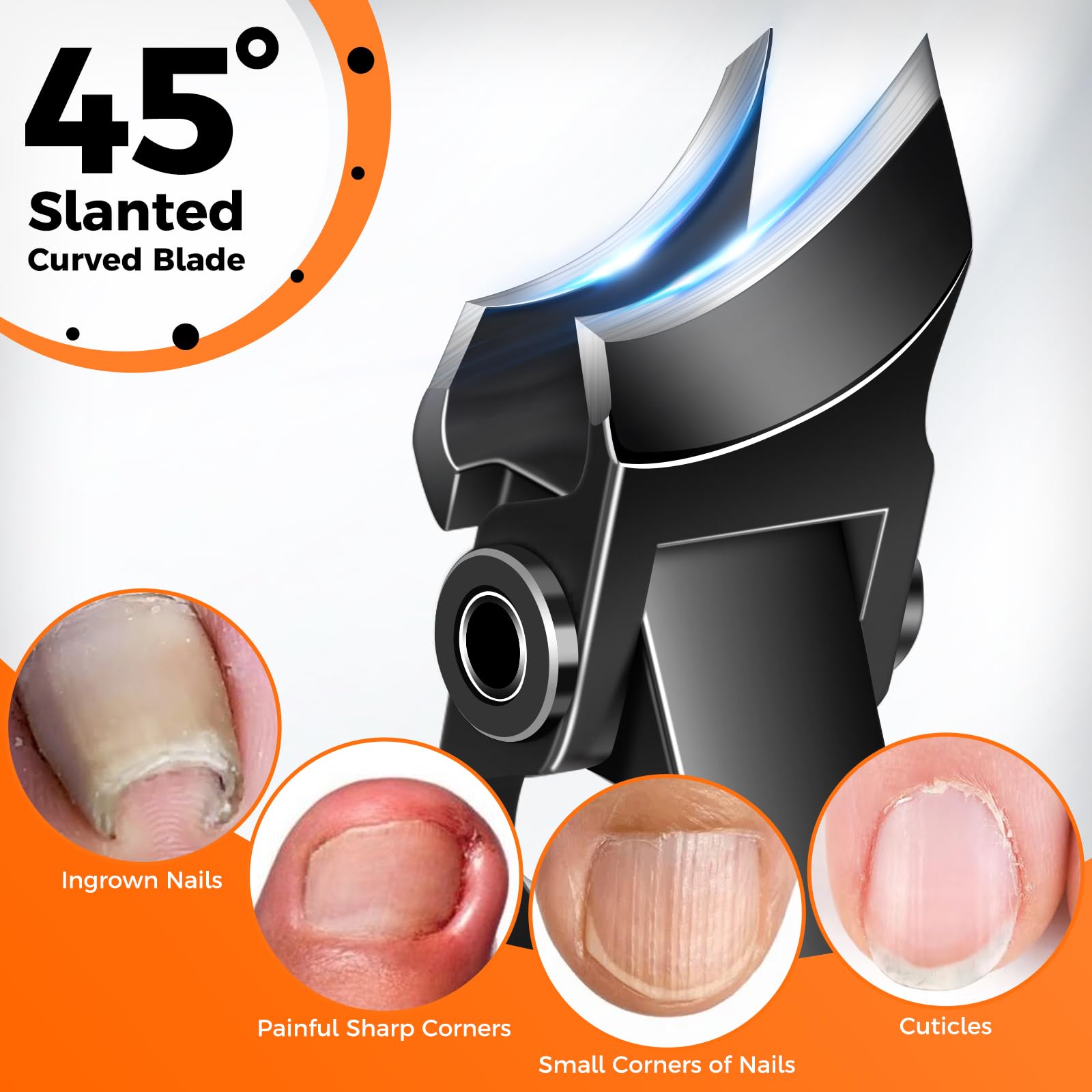 DRMODE senior-use angle view emphasizes ergonomic design for comfortable trimming.