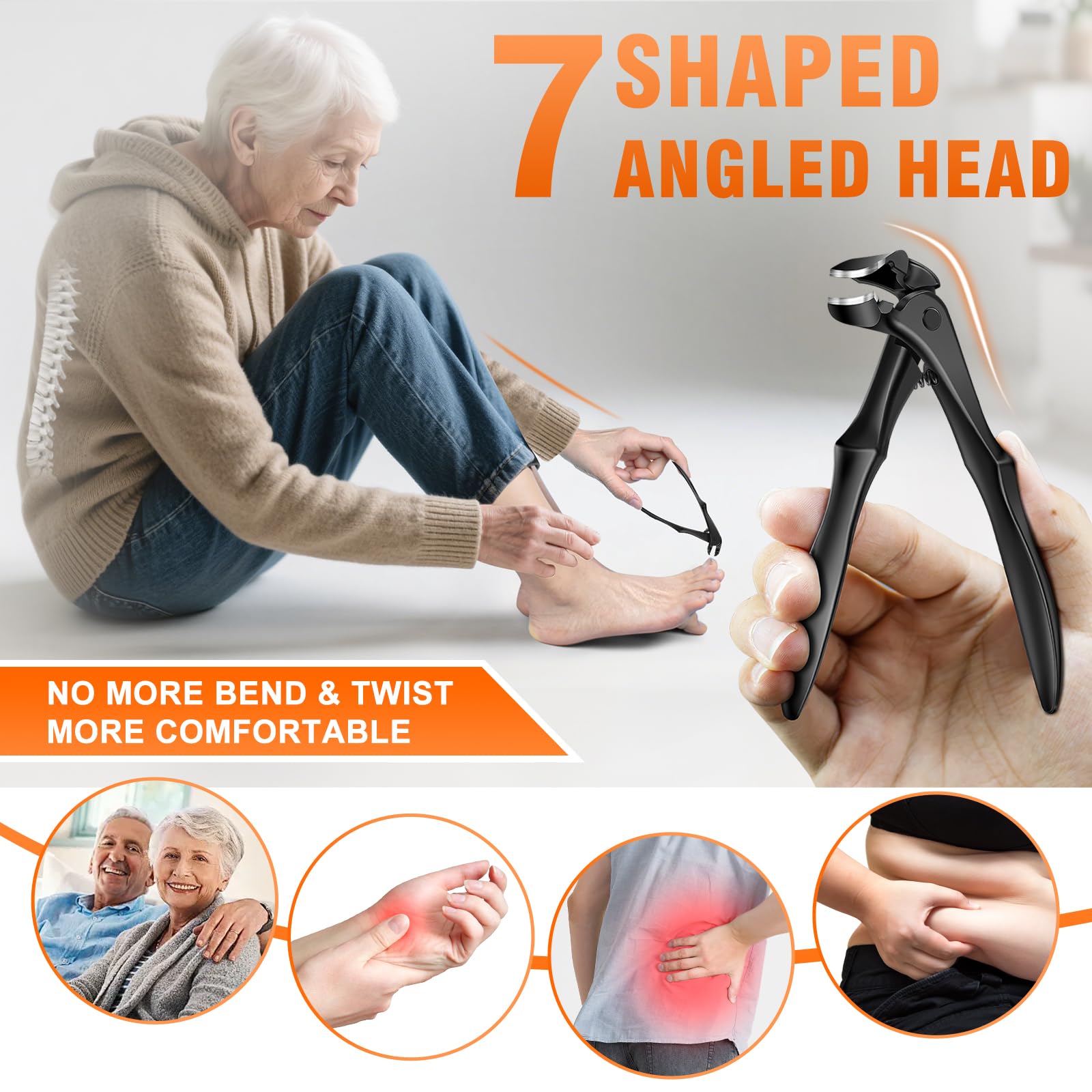 DRMODE toenail clippers with wide opening for thick nails and reduced effort.