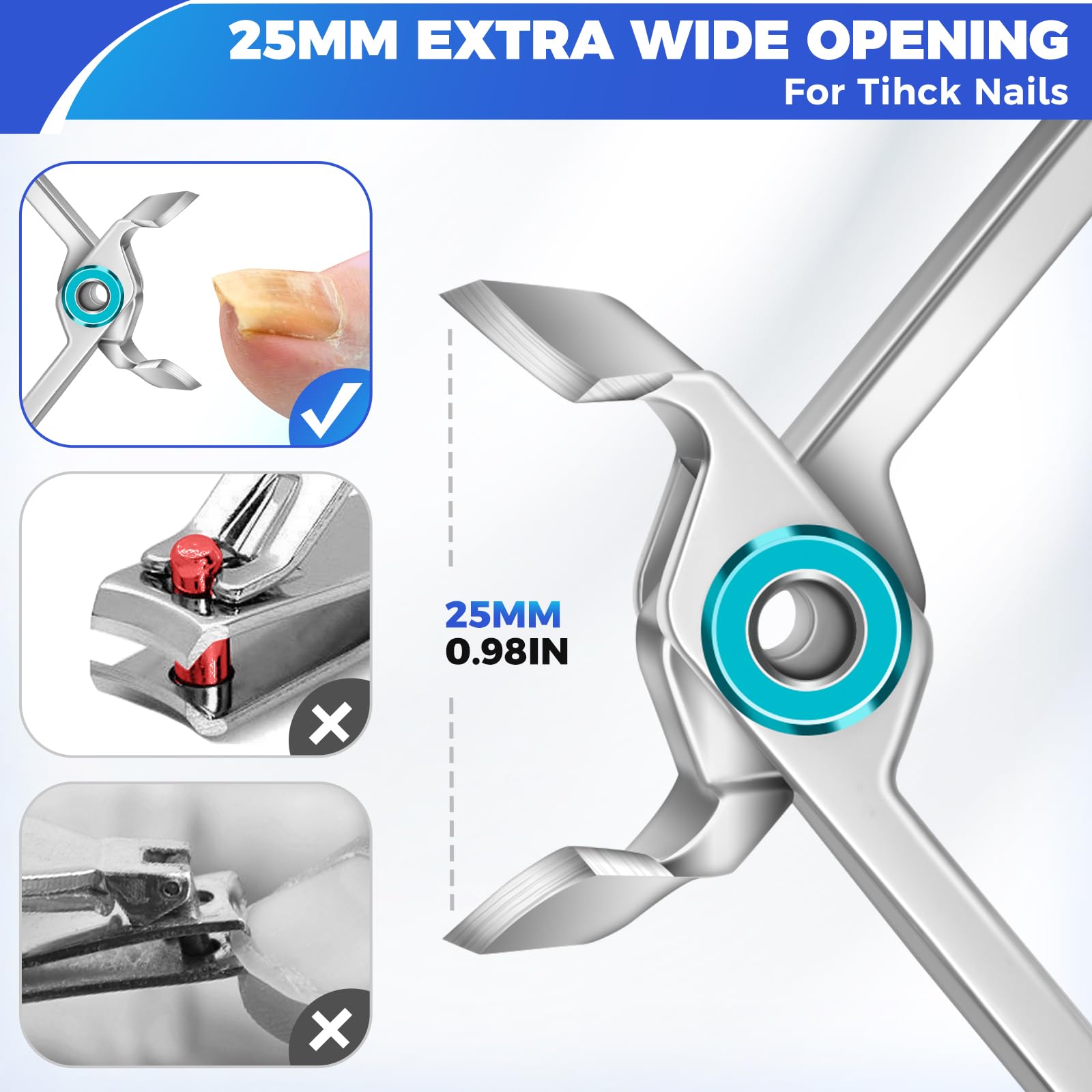 DRMODE ultra-sharp stainless steel blades providing smooth, clean cuts