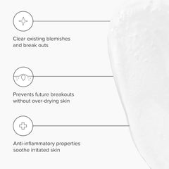 DRMTLGY Acne Cleanser foamy lather close-up shows gentle cleansing
