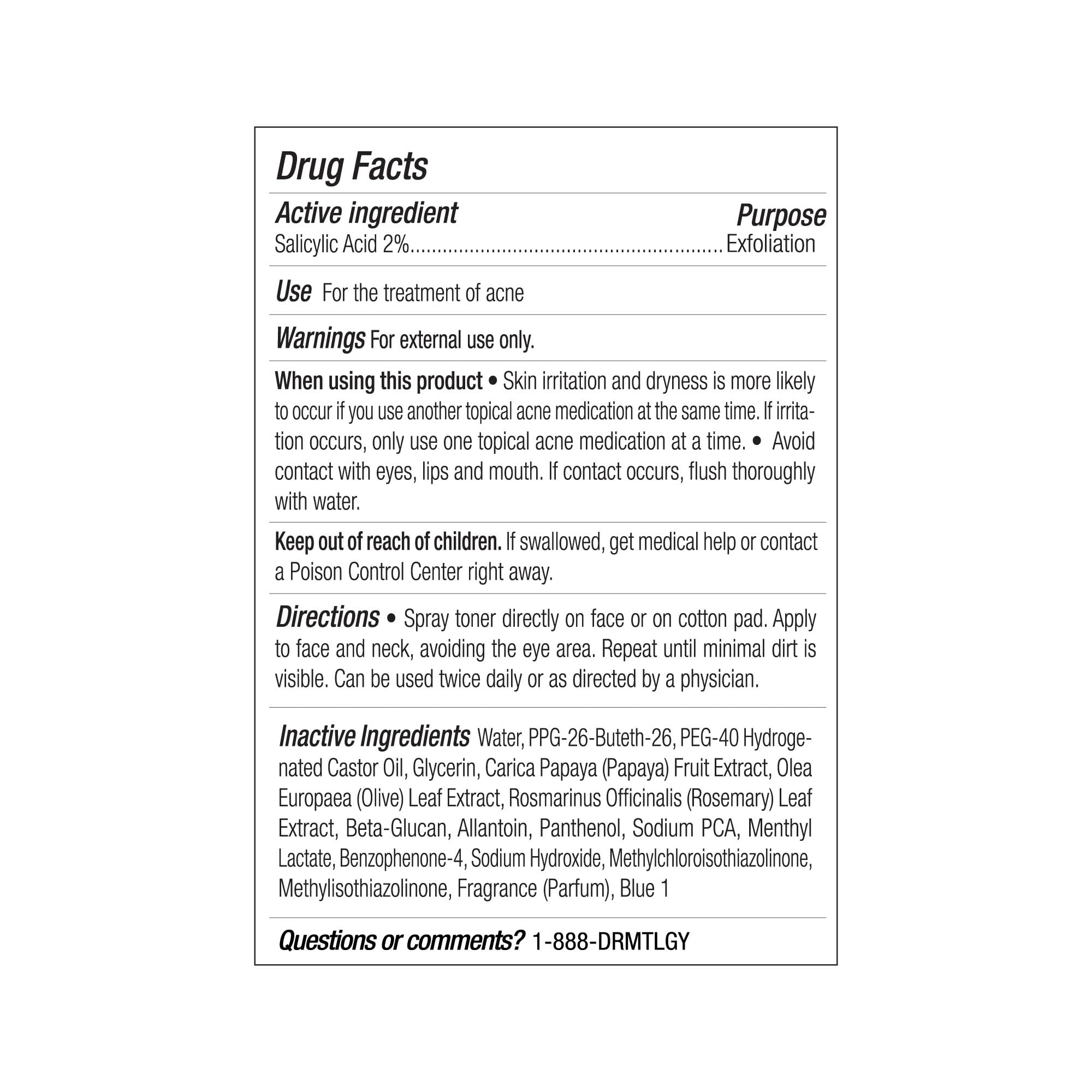DRMTLGY BHA Clarifying Toner skincare routine step for oily acne-prone skin