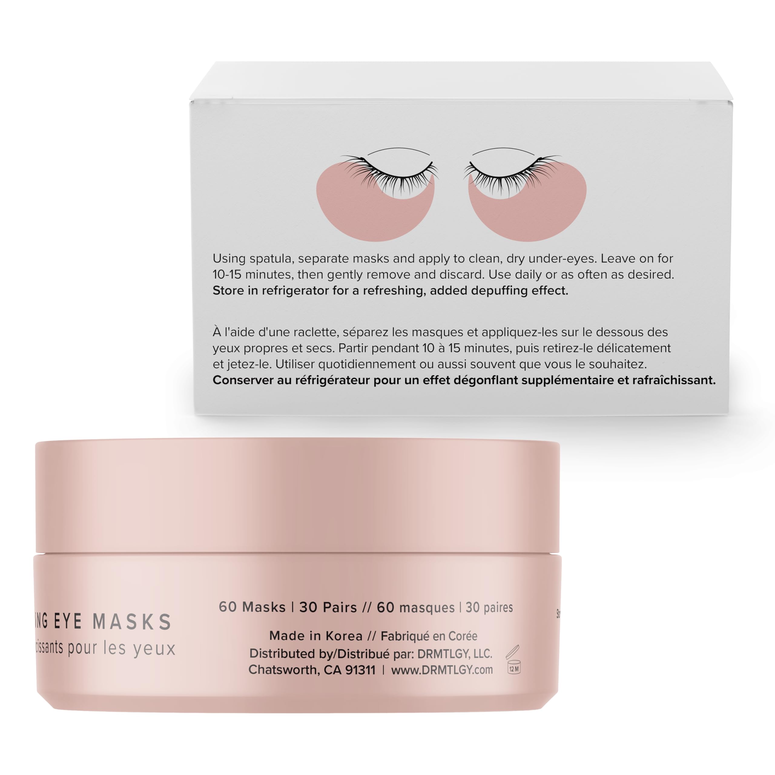 Post-use image suggests a brighter under-eye area.