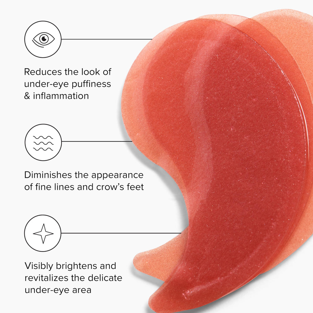 Applied under the eye, DRMTLGY patch delivers cooling comfort.