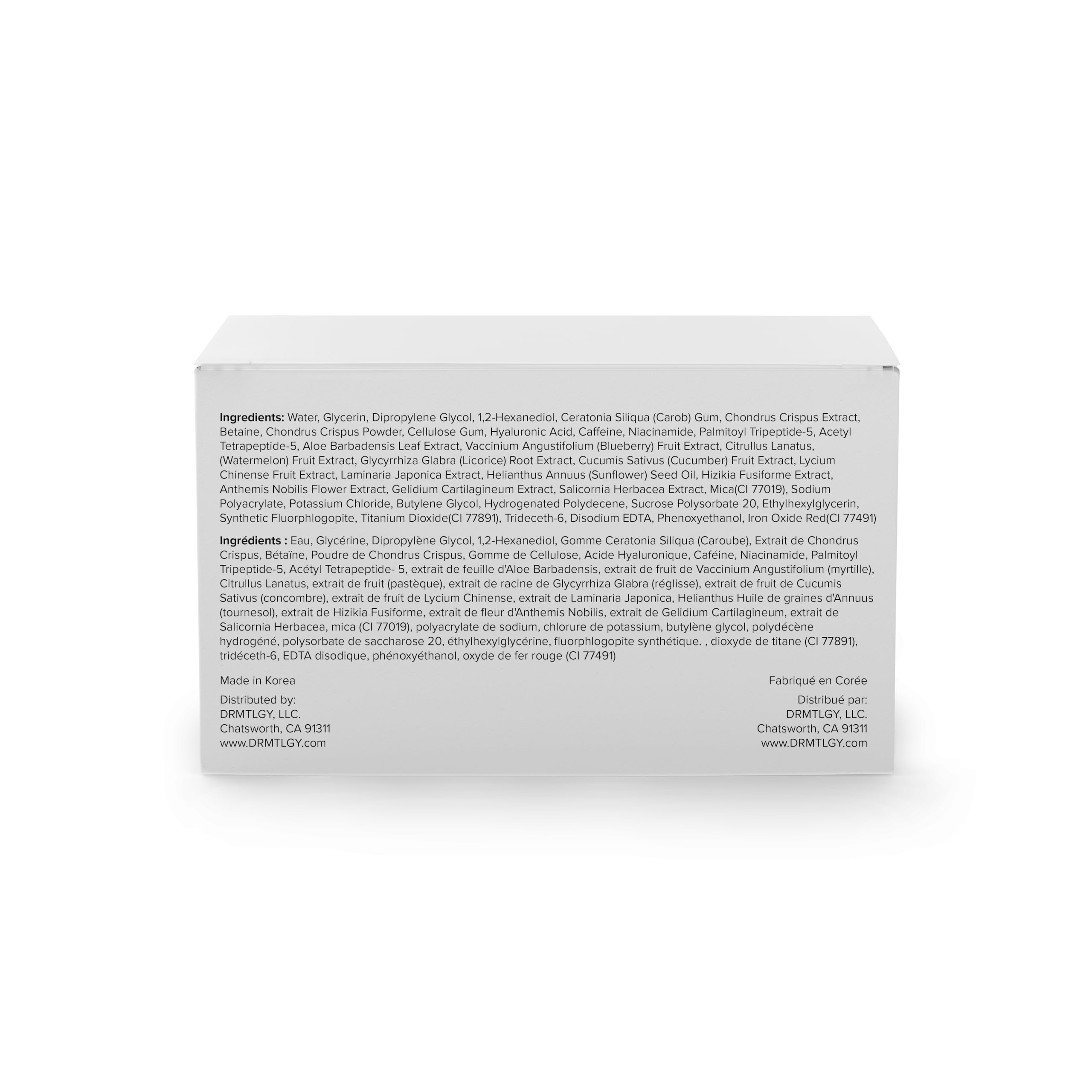 DRMTLGY Brightening Eye Masks cruelty-free packaging indicates ethical choice.