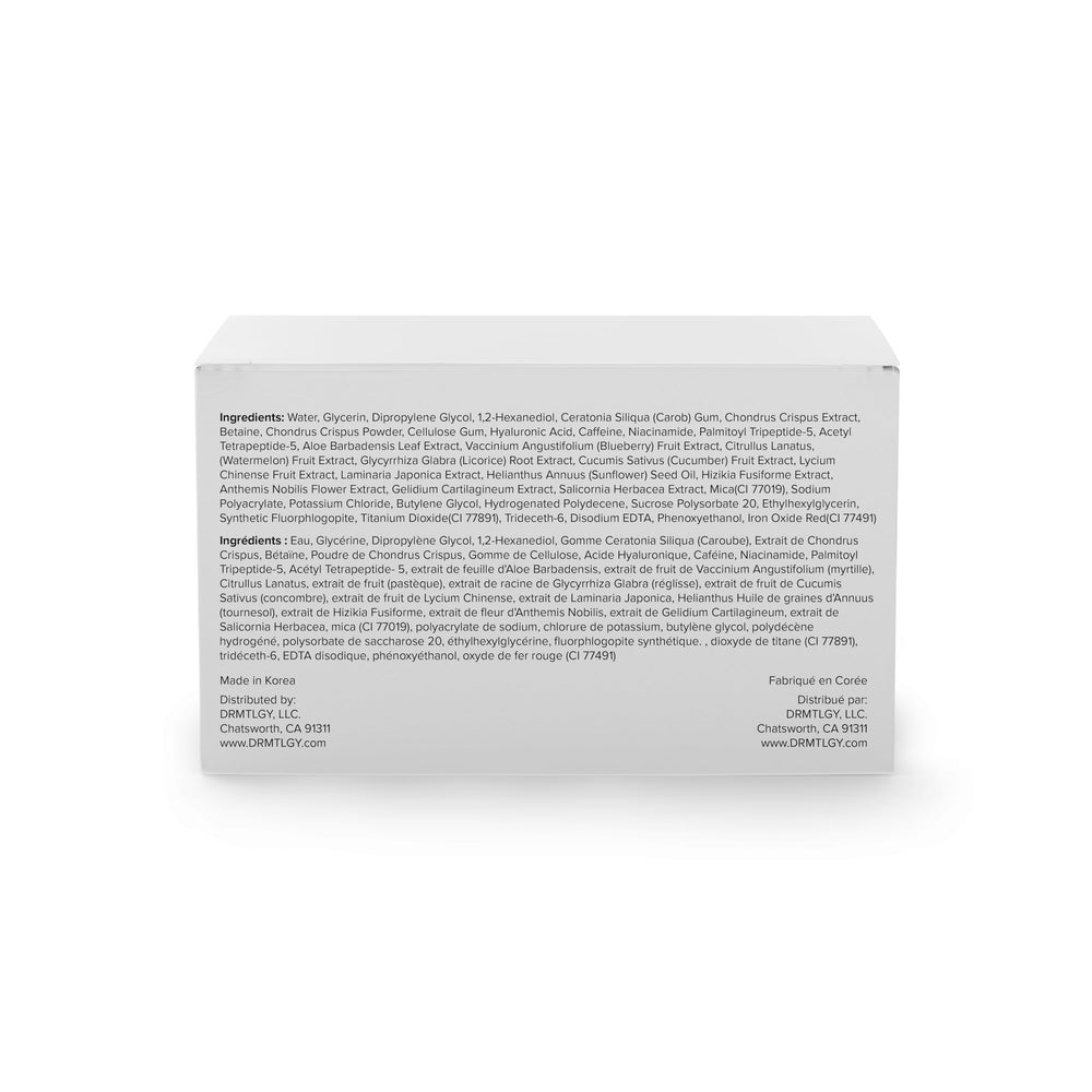 DRMTLGY Brightening Eye Masks cruelty-free packaging indicates ethical choice.