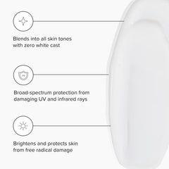 DRMTLGY creamy texture close up highlights non greasy oil free formula suitable for sensitive skin.