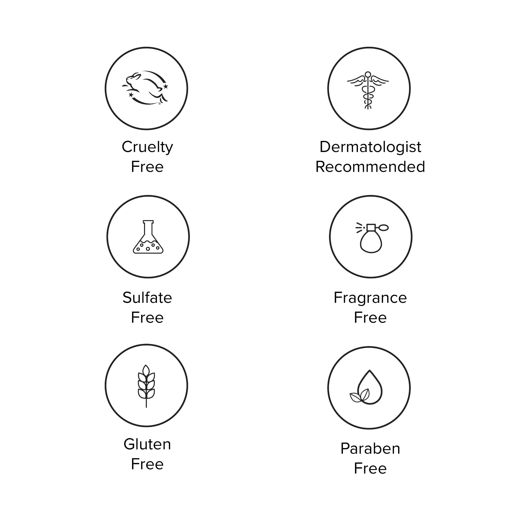 DRMTLGY cruelty-free formulation label featured on packaging for dermatologist-approved ingredients.