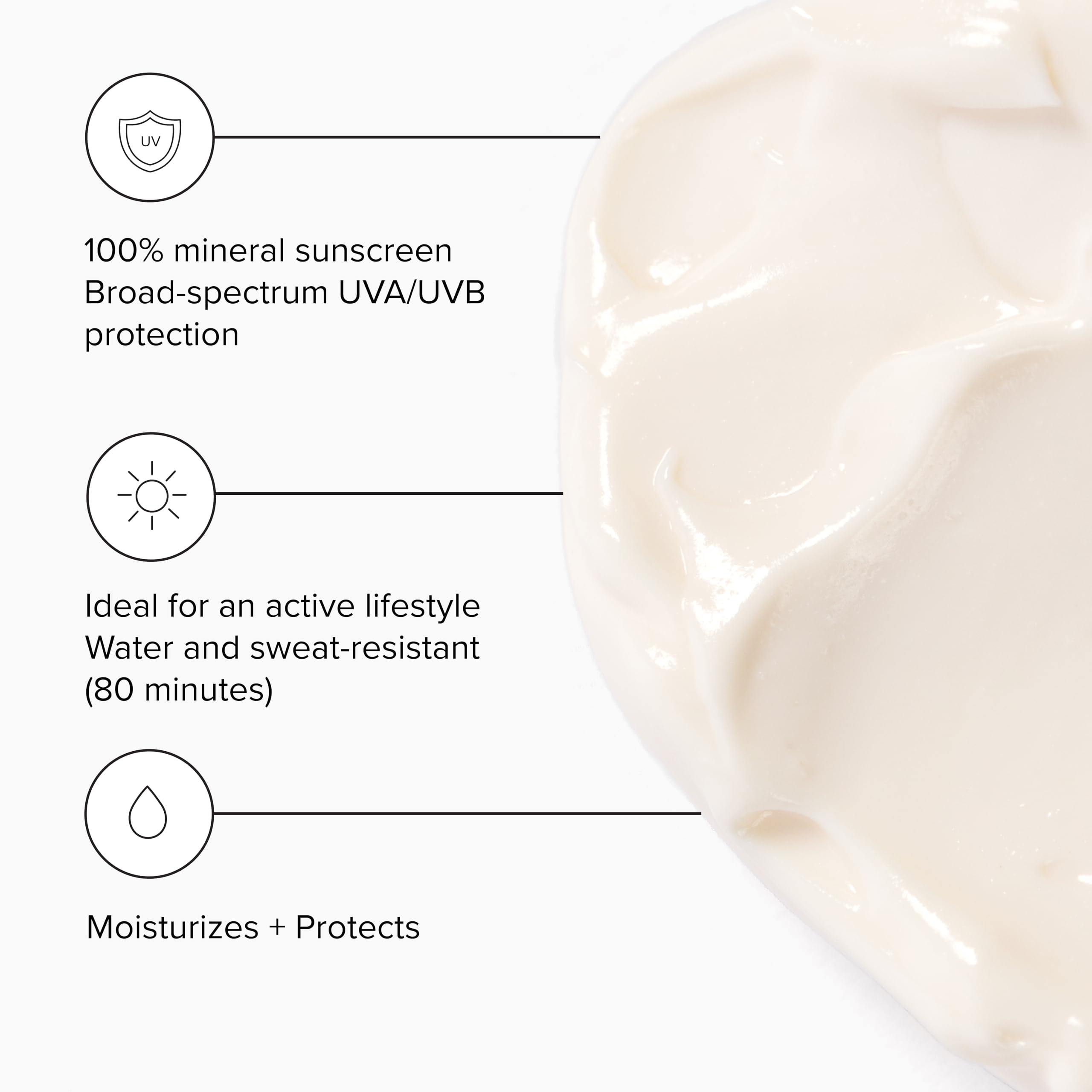 DRMTLGY Day Dream application swirl demonstrates quick-absorbing sunscreen.