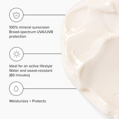 DRMTLGY Day Dream application swirl demonstrates quick-absorbing sunscreen.