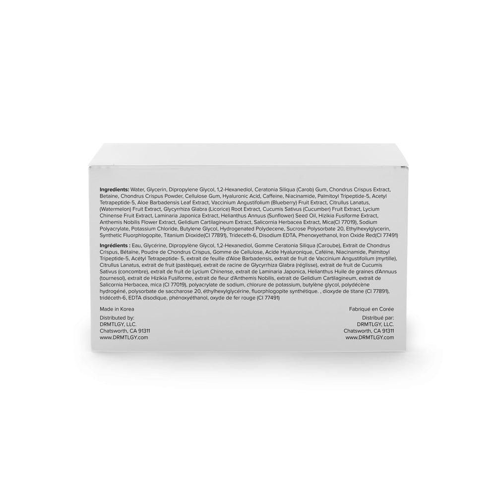 DRMTLGY patches resting on skin to illustrate suitability for all skin types.