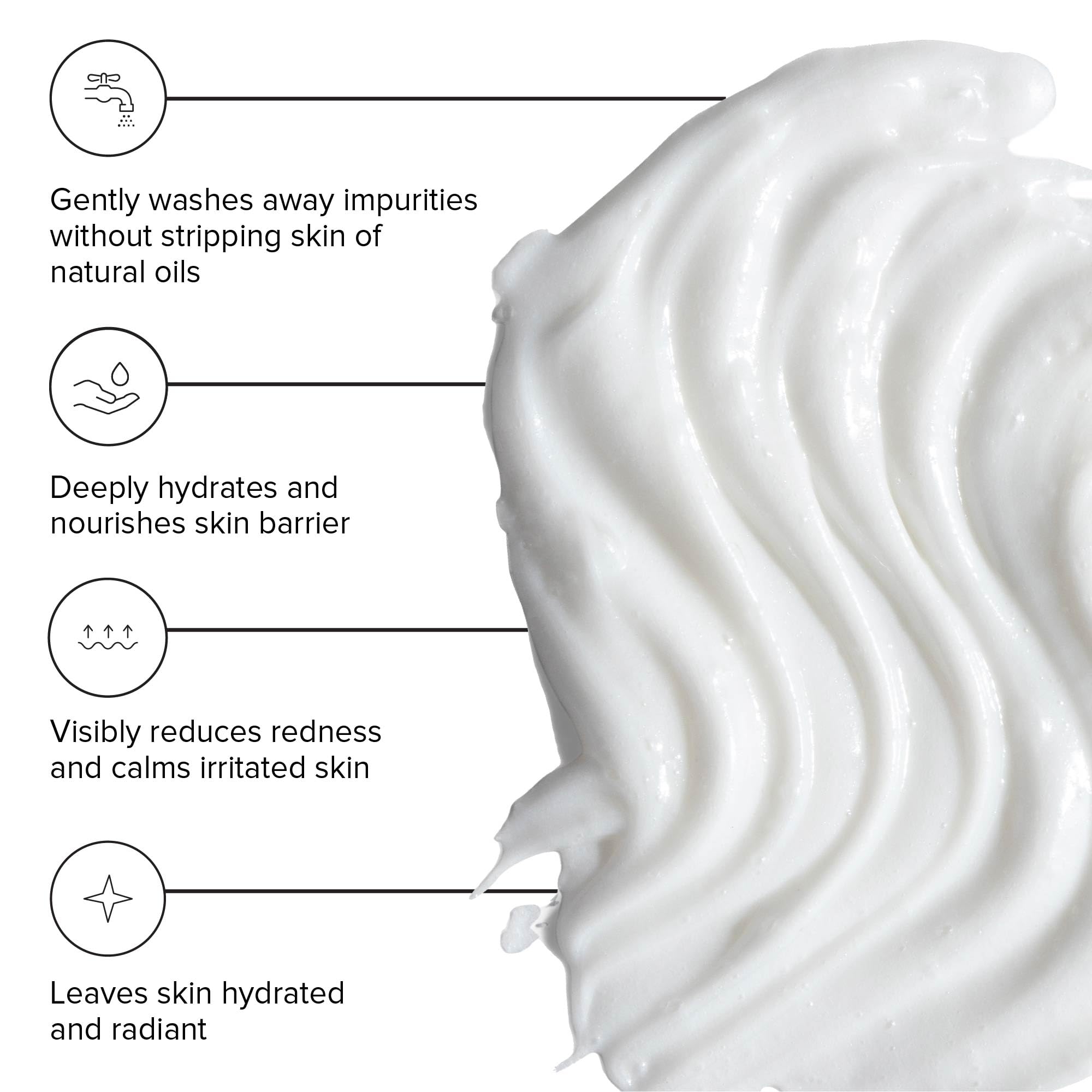 Oat extract in DRMTLGY gOAT Cleanser soothes and supports moisture.