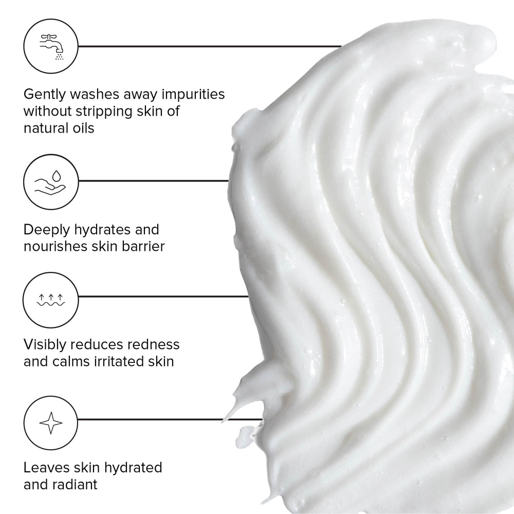 Oat extract in DRMTLGY gOAT Cleanser soothes and supports moisture.