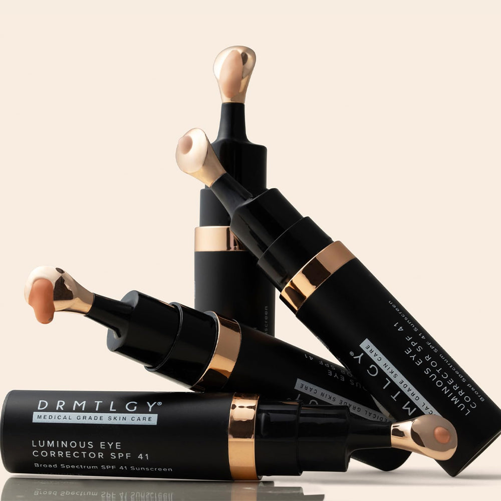 DRMTLGY Luminous Eye Corrector blur close-up suggests concealer-like coverage without heaviness