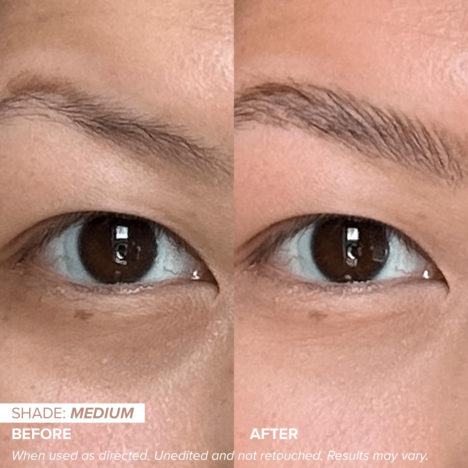 DRMTLGY Luminous Eye Corrector peach-undertone swatches show color correction against blue-toned under-eyes