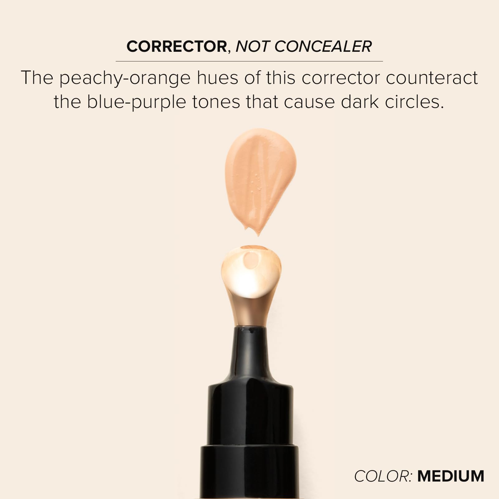 DRMTLGY Luminous Eye Corrector application demonstrates smooth glide for even tone