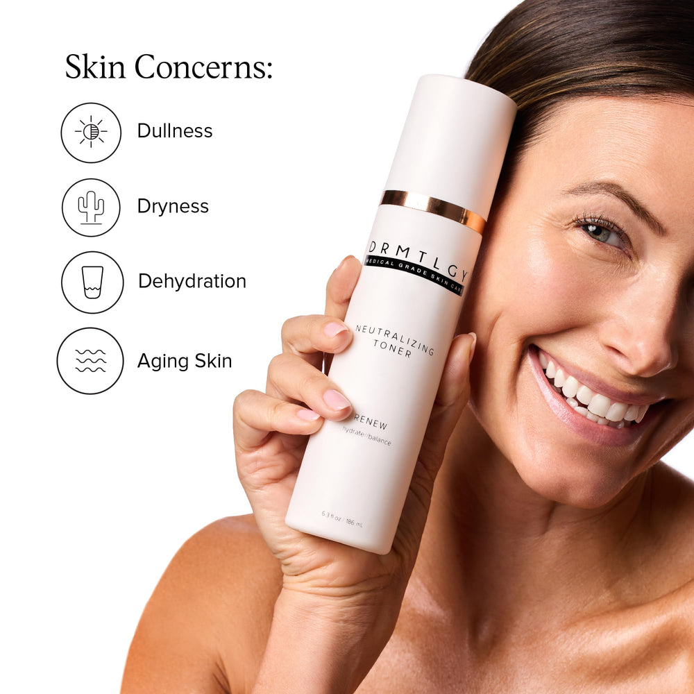 DRMTLGY neutralizing toner being applied by hand for shine control