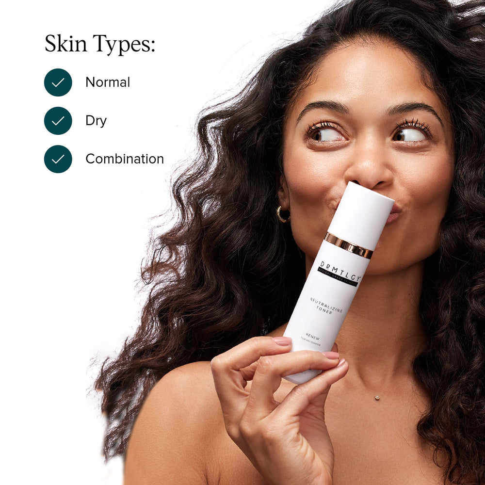 DRMTLGY neutralizing toner ingredients image hints vitamin C and E benefits