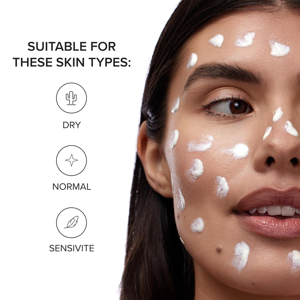 DRMTLGY peptide night cream in hand shows fast-absorbing, fragrance-free nighttime care.