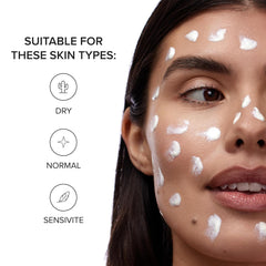 DRMTLGY peptide night cream in hand shows fast-absorbing, fragrance-free nighttime care.