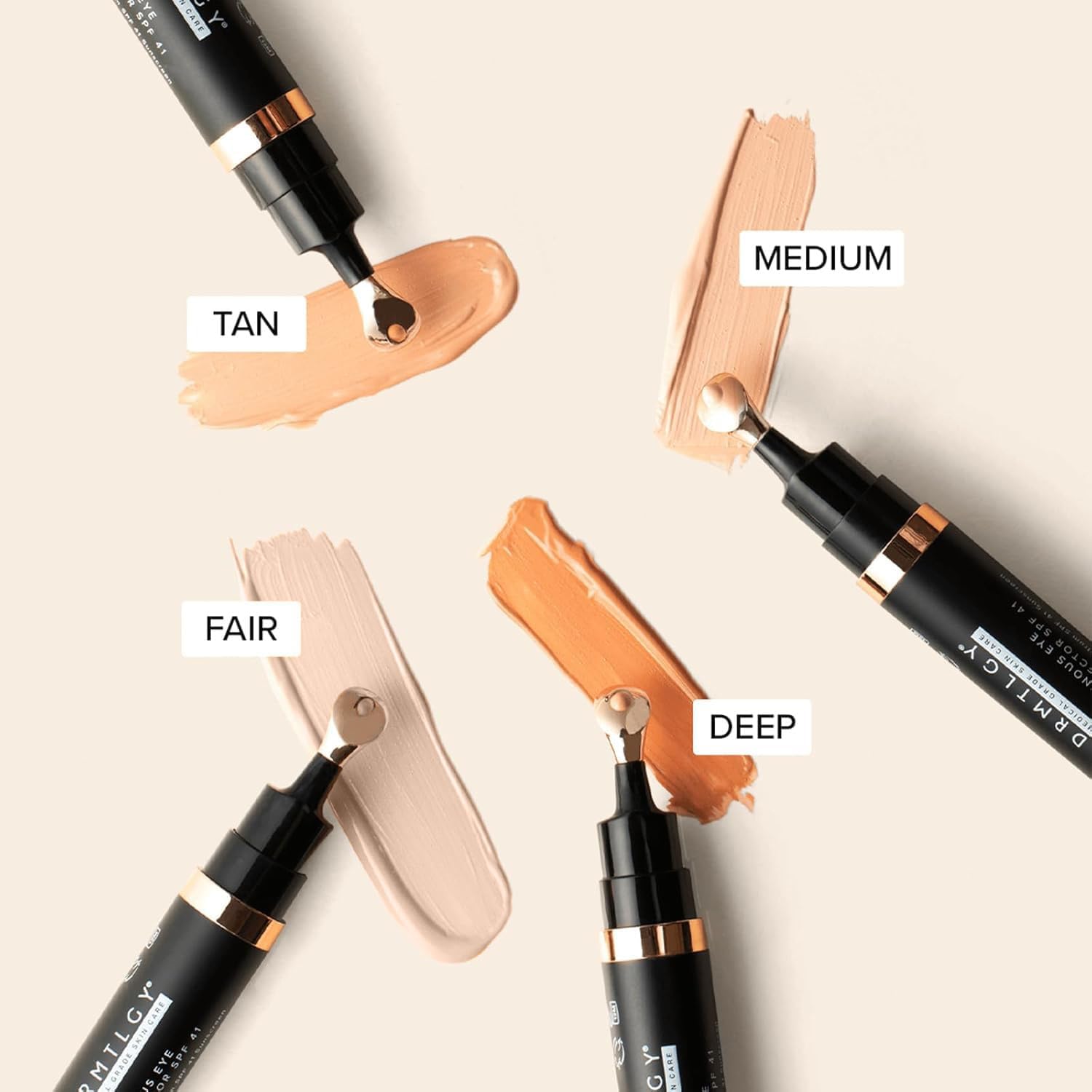 DRMTLGY SPF 41 sun protection around the delicate eye area.