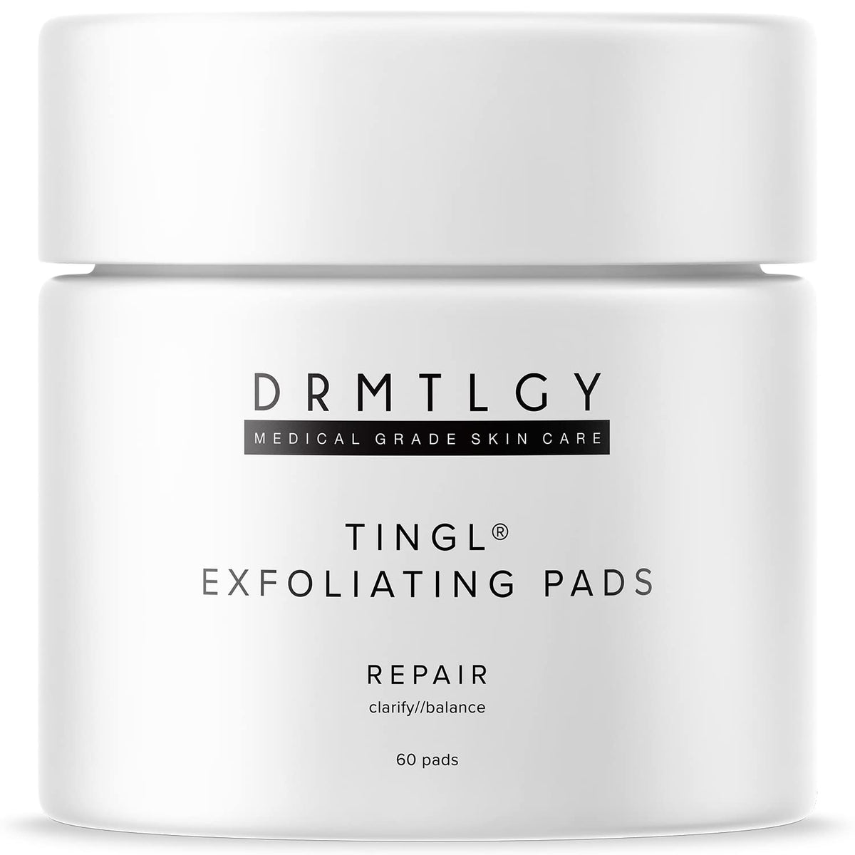 DRMTLGY Tingl pad front view for convenient daily exfoliation and renewal.