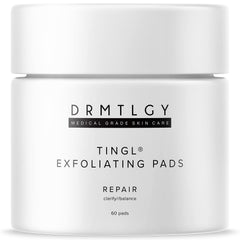 DRMTLGY Tingl pad front view for convenient daily exfoliation and renewal.