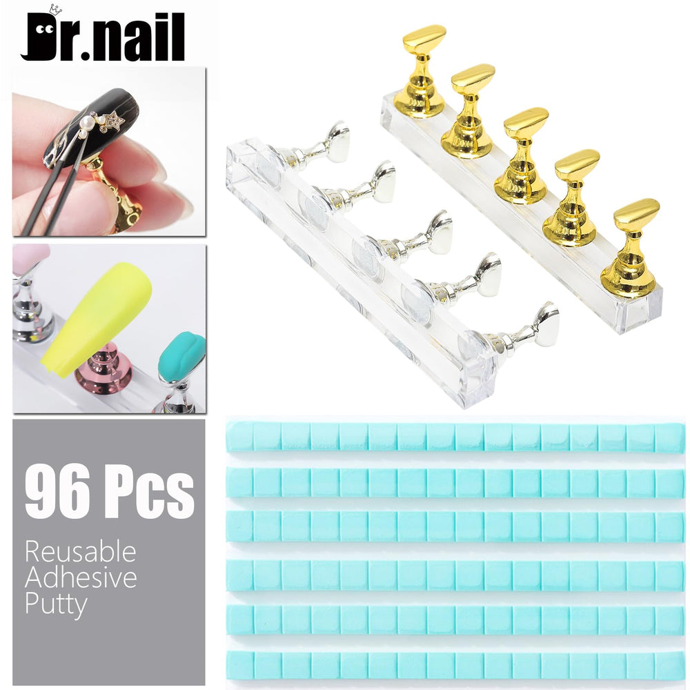 Dr.nail 15pcs nail art brush set enables detailed lines and gradients.