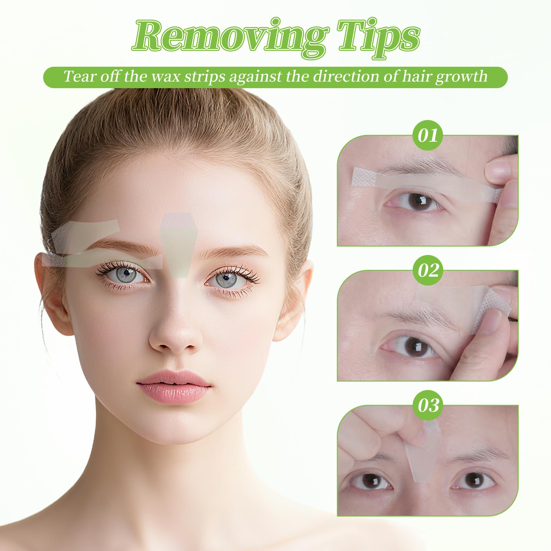 Dr.Okay wax strip warming between hands for easy application