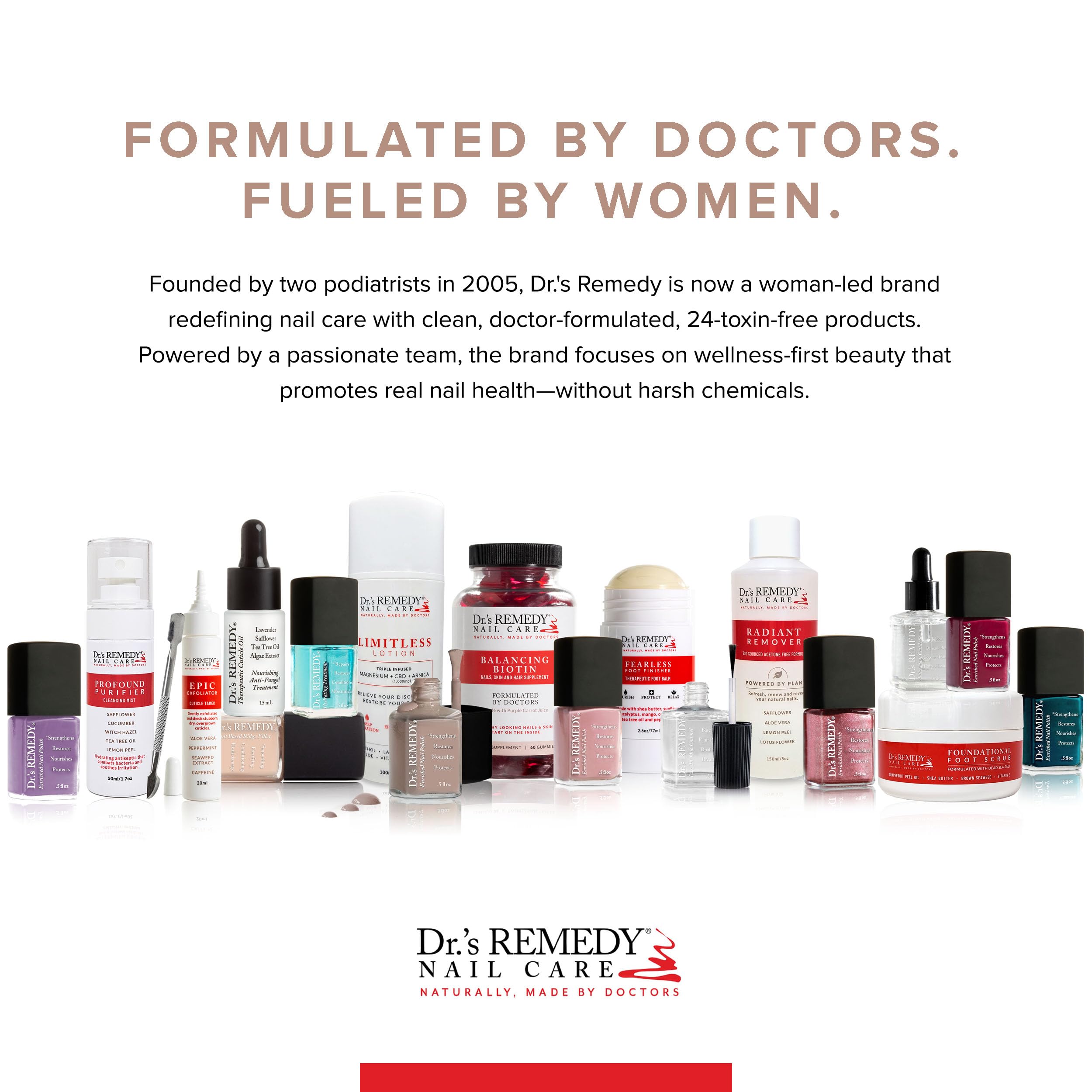 Dr.'s Remedy Made-in-USA cruelty-free seal on packaging signals ethics and quality.
