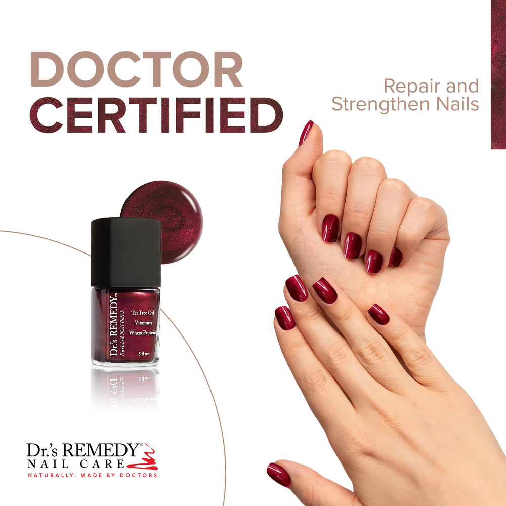 Dr. Remedy Revive Ruby Red brush close-up for precise application.
