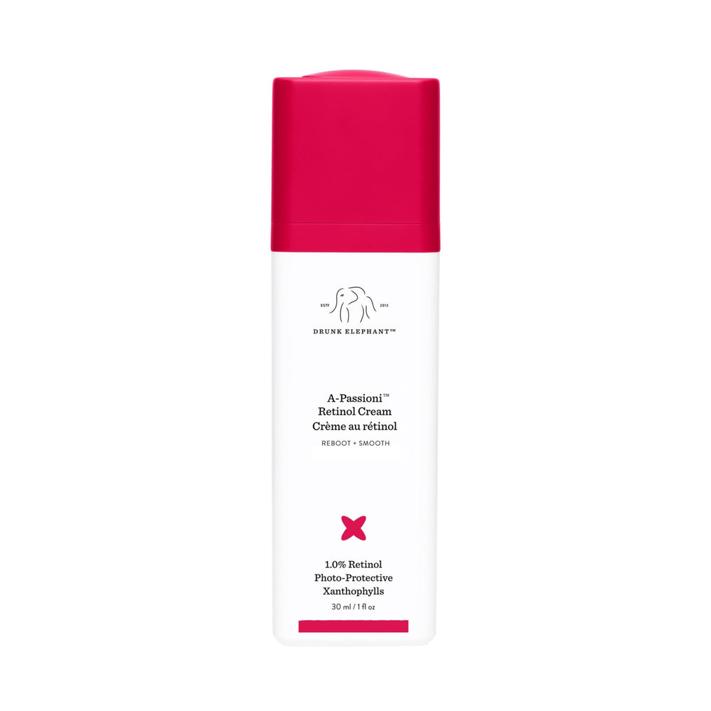 Drunk Elephant A-Passioni Retinol Cream bottle front for potent anti-aging support.