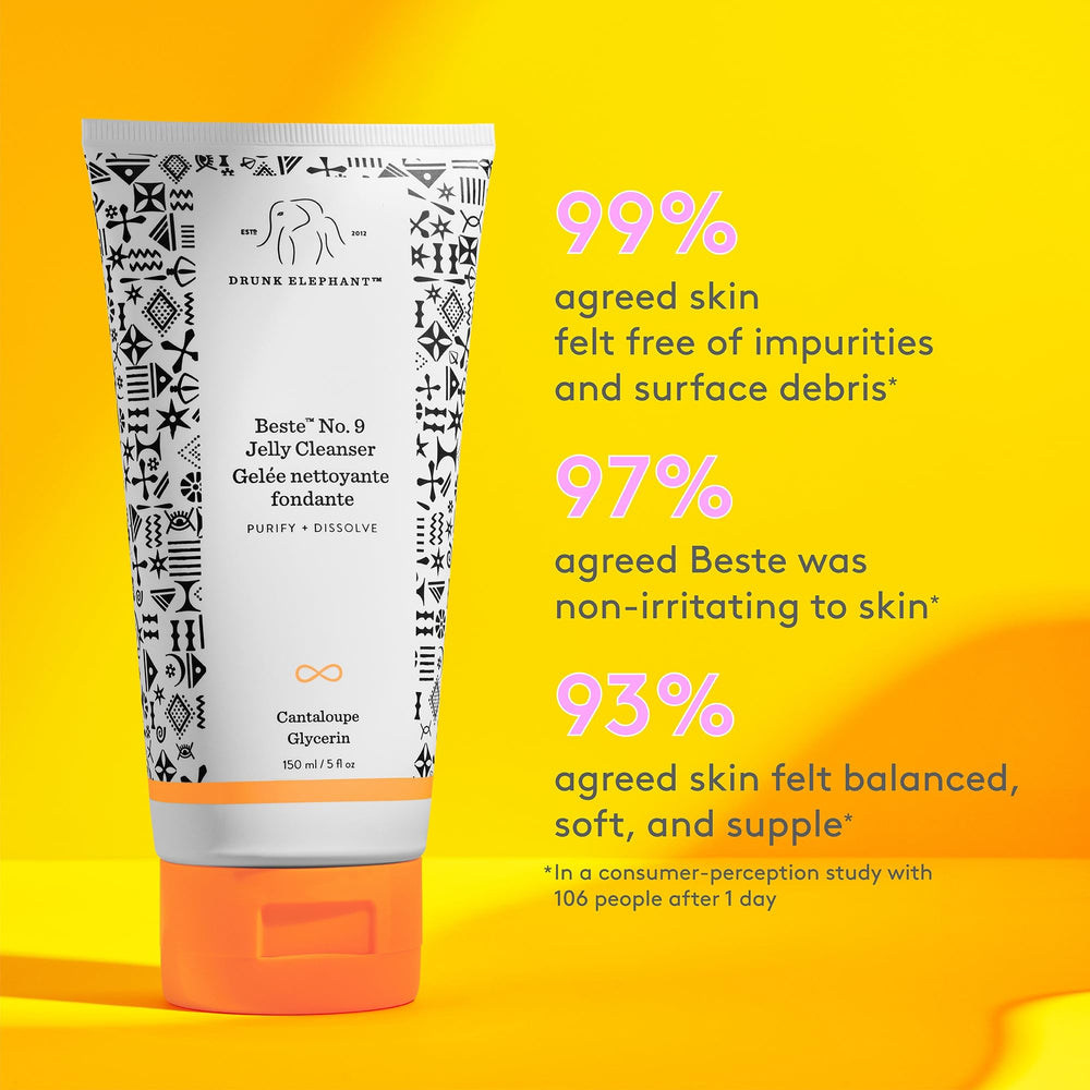 Drunk Elephant Beste No. 9 Cleanser lather for a residue-free rinse.